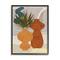 Stupell Industries Western Abstract Vases Brown Orange Green in Black Frame Wall Art